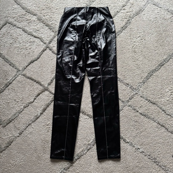 Aritzia Sunday Best Tessy faux leather moto Pants high rise slim leg small - Picture 11 of 12